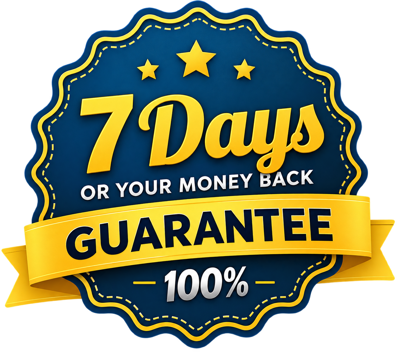 7-day satisfaction guarantee seal