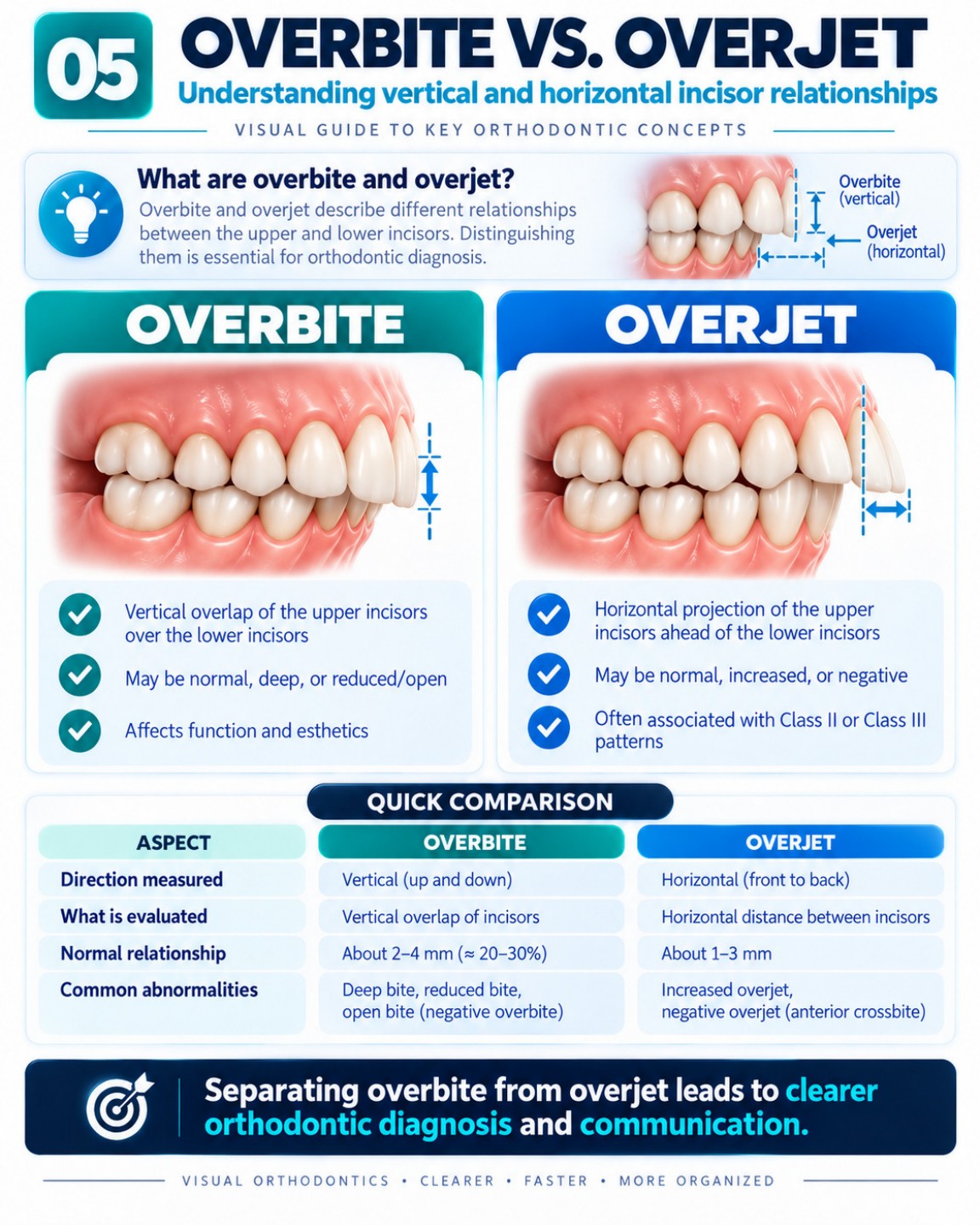 Overbite vs. Overjet